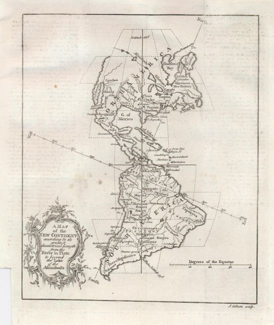 A Map of the New Continent according to its greatest diametrical Length from the River la Plata to beyond the Lake of the Assiniboils