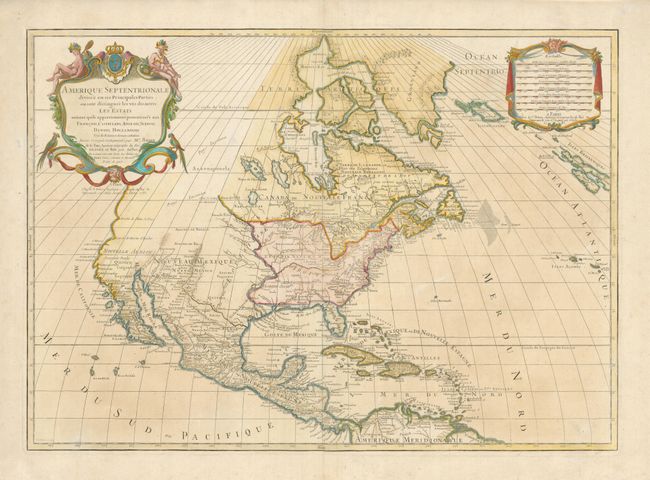 Amerique Septentrionale Divisee en Ses Principales Parties, ou sont distingues les uns des autres Les Estats