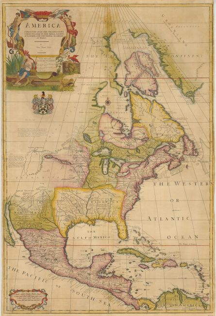 North America Corrected from the Observations Communicated to the Royal Society at London and the Royal Academy at Paris