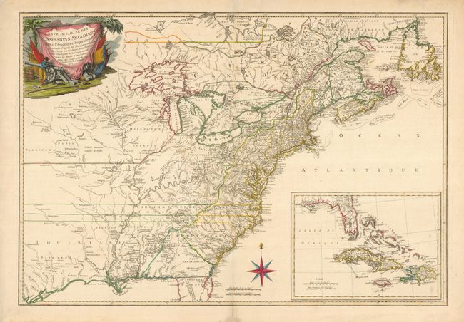 Carte Detaillee des Possessions Angloises dans l'Amerique Septentrionale