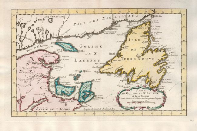 Carte du Golphe de St. Laurent et Pays Voisins