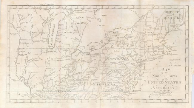 Map of the Northern Parts of the United States of America by Abraham Bradley Jr. Corrected by the Author