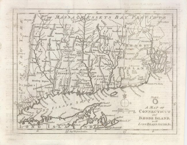 A Map of Connecticut and Rhode Island with Long Island Sound, &c.