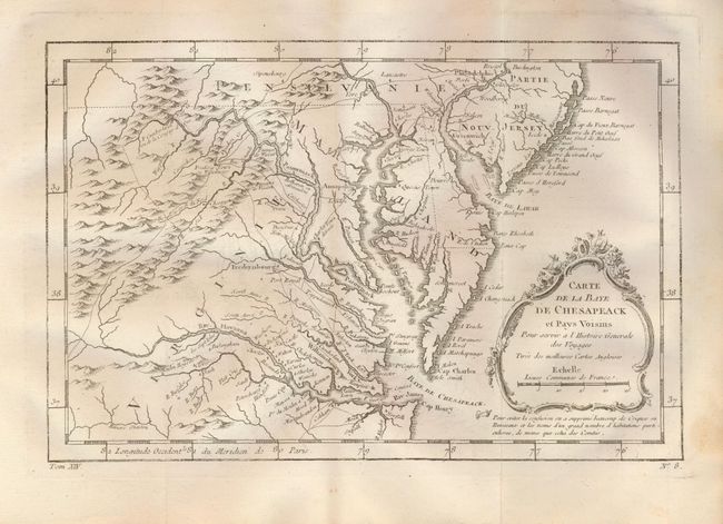 Carte de la Baye de Chesapeack et Pays Voisins