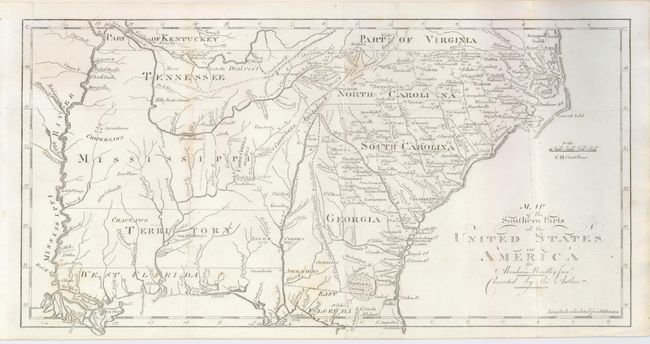 Map of the Southern Parts of the United States of America by Abraham Bradley Junr. Corrected by the Author