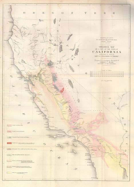 Geological Map of a Part of the State of California Explored in 1853 by Lieut. R.S. Williamson U.S. Top. Engr.