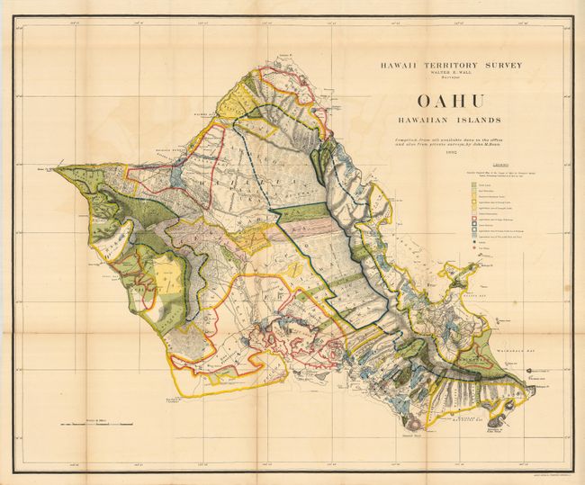 Hawaii Territory Survey - Oahu Hawaiian Islands