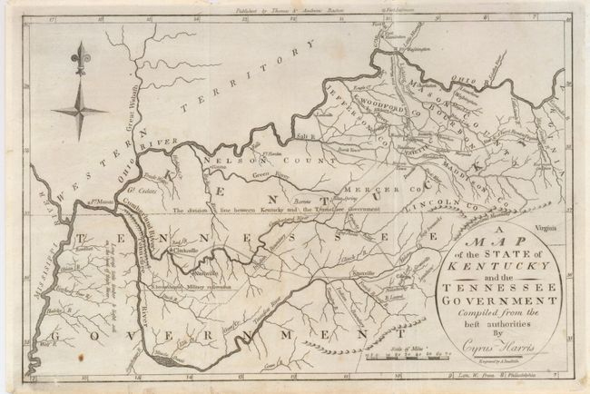 A Map of the State of Kentucky and the Tennessee Government compiled from the Best Authorities by Cyrus Harris