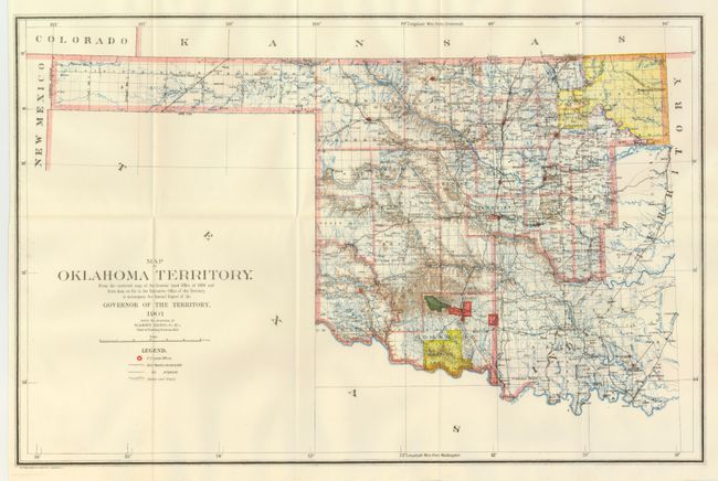 Map of Oklahoma Territory