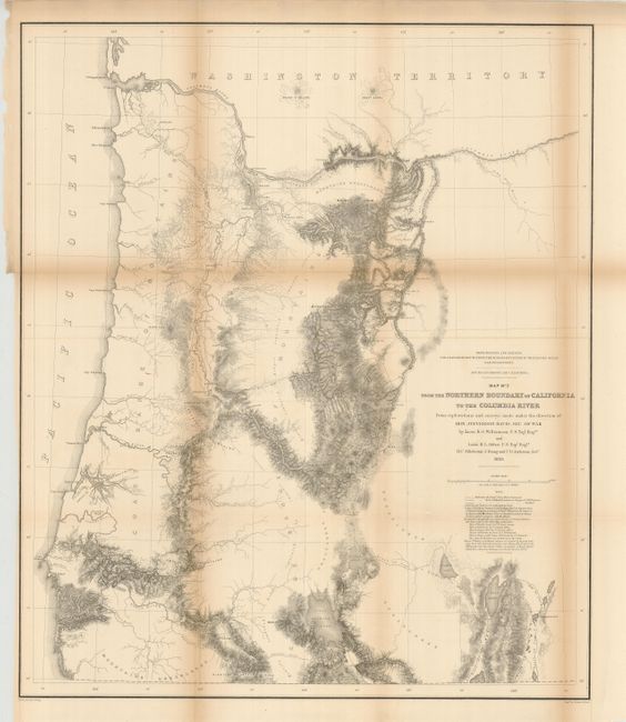 Map No. 2 from the Northern Boundary of California to the Columbia River from the explorations and surveys made under the direction of Hon. Jefferson Davis, Sec. of War