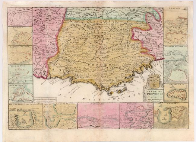 Carte de Provence avec ses Confins et ses Forteses