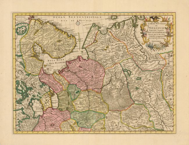 Carte Nouvelle de Moscovie Represente la Partie Septentrionale... [in set with] Partie Meridionale de Moscovie Dressee par G. de  l'Isle