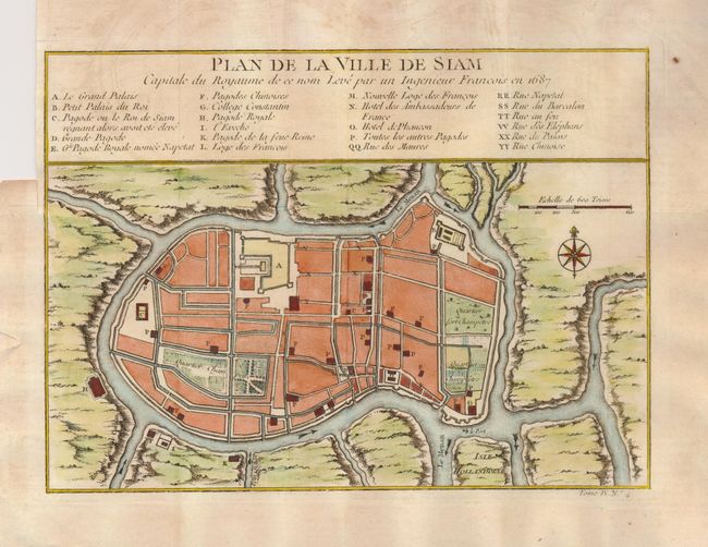 Plan de la Ville de Siam Capital du Royaume de ce nom par un Ingenieur Francois en 1687