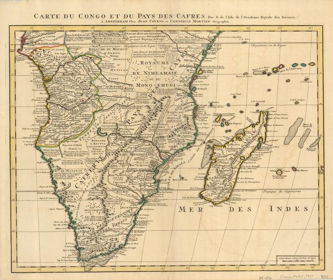 Carte du Congo et du Pays des Cafres