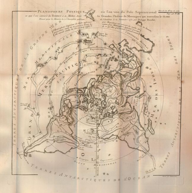 Planisphere Physique ou l'on voit du Pole Septentrional [and] Carte Physique et Profil du Canal de la Manche et d'une Partie de la Mer du Nord