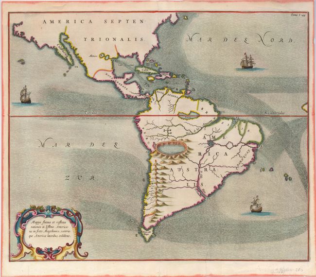 Mappa Fluxus et Reflxus rationes in Isthmo America: no in freto Magellanico, caeteris: que Americae littoribus exhibens