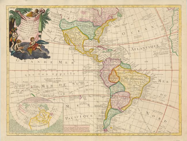 Carte d'Amerique divisee en ses principaux Pays Dressee sur les Memoires les plus recents, et sur Differents Voyages