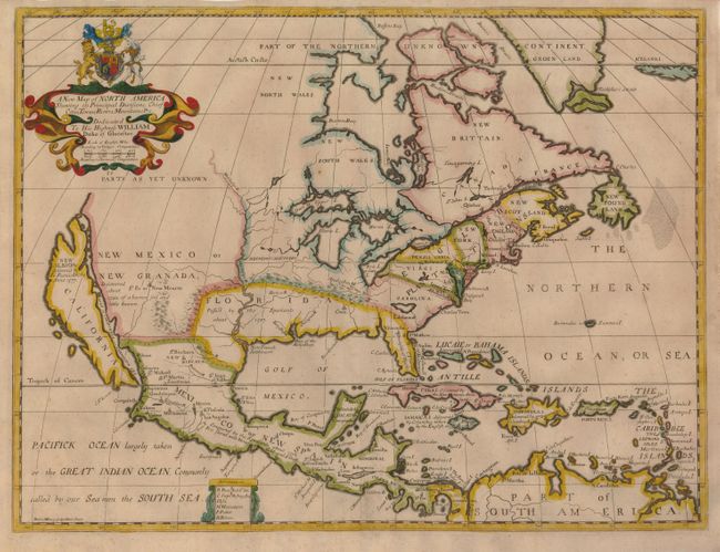 A New Map of North America Shewing its Principal Divisions, Chief Cities, Townes, Rivers, Mountains, &c.