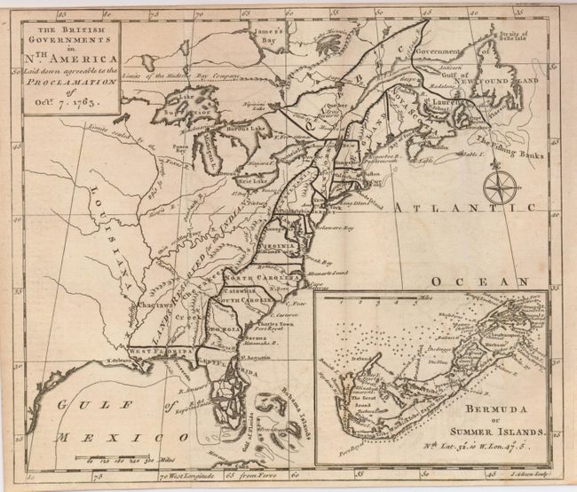 The British Governments in Nth. America laid down agreeable to the Proclamation of Octr. 7, 1763