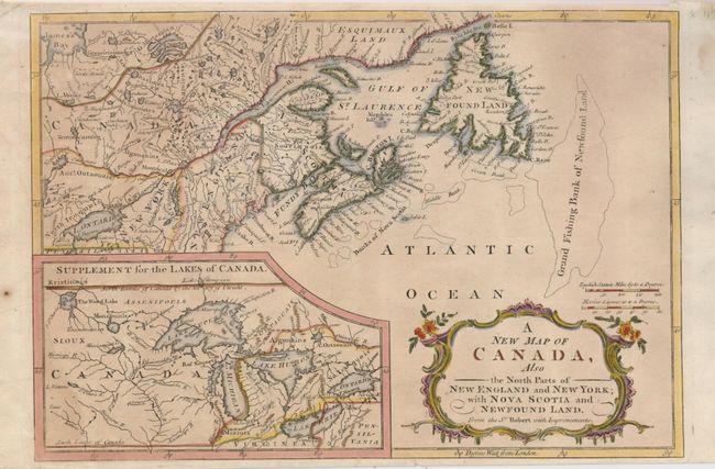 A New Map of Canada, Also the North Parts of New England and New York; with Nova Scotia and Newfound Land