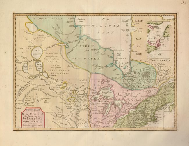 Nieuwe Kaart van Kanada, De Landen aan de Hudsons-Baay en de Noordwestelyke deelen van Noord-Amerika