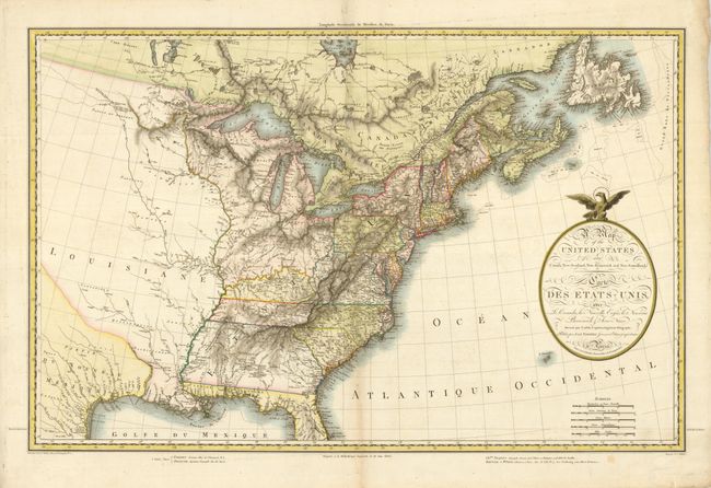 A Map of the United States and Canada, New-Scotland, New-Brunswick and New-Foundland - Carte des Etats-Unis