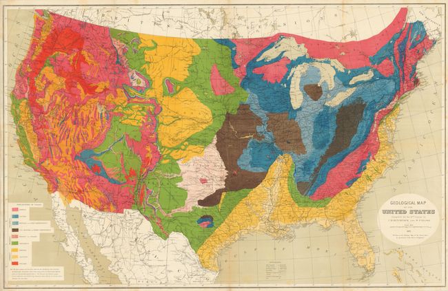 Geological Map of the United States complied for the 9th Census by C.H. Hitchcock and W.P. Blake