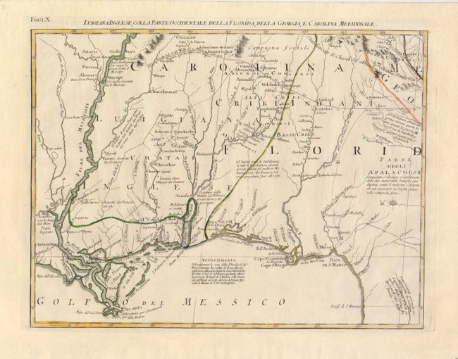 Luigiana Inglese, colla Parte Occidentale della Florida, della Giorgia, e Carolina Meridionale