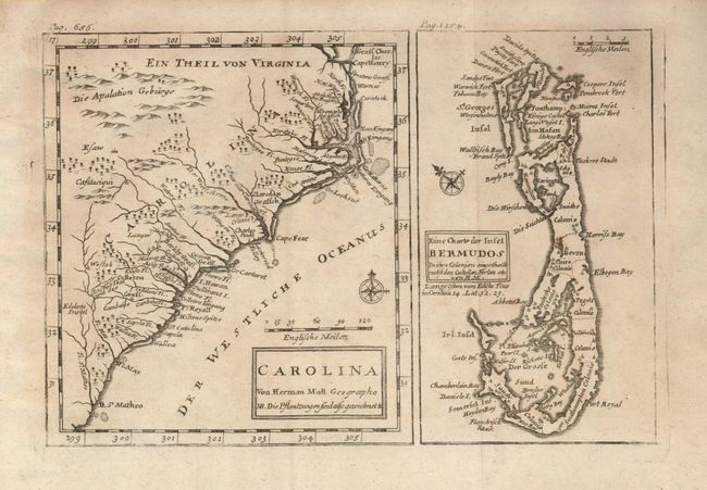 Carolina [on sheet with] Eine Charte der Insel Bermudos 