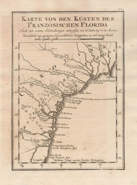 Karte von den Kusten des Franzosischen Florida