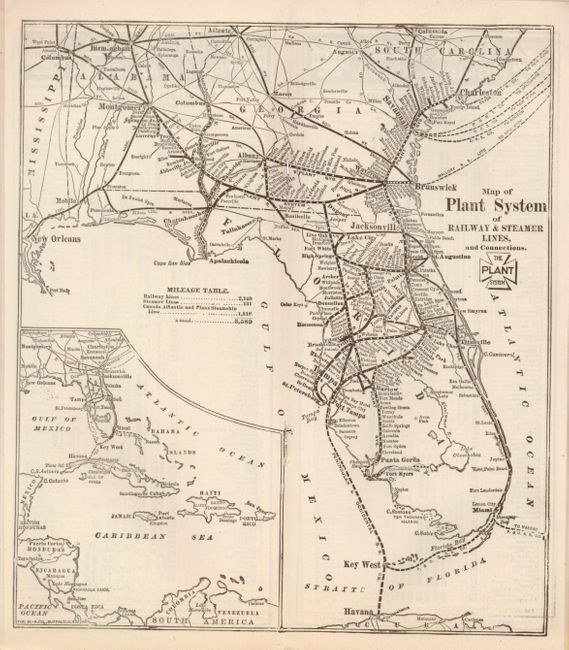Map of Plant System of Railway & Steamer Lines, and Connections