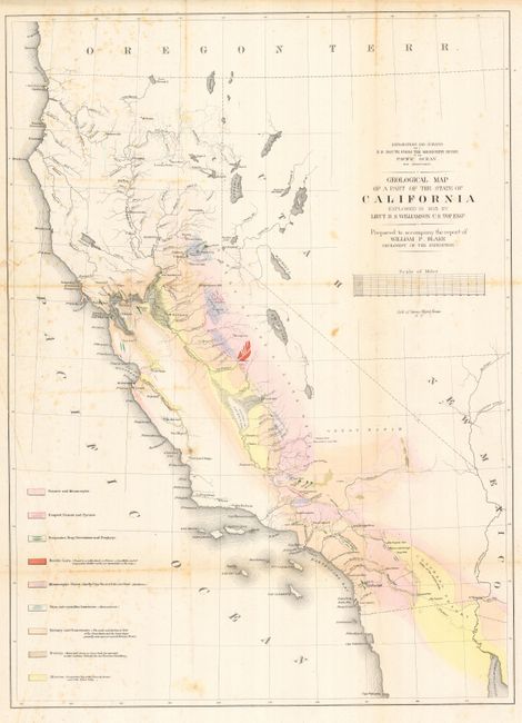 Geological Map of a Part of the State of California Explored in 1853 by Lieut. R.S. Williamson U.S. Top. Engr. [and] Geological Map of the Country between San Diego and the Colorado River