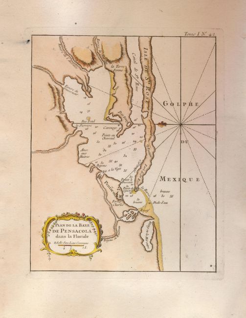 Plan de la Baye de Pensacola dans la Floride