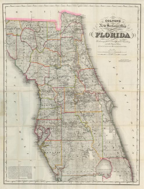 Colton's New Sectional Map of Florida