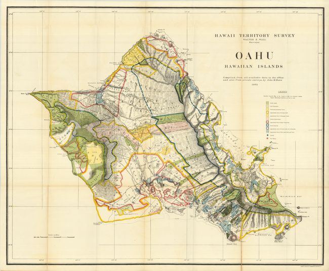 Hawaii Territory Survey - Oahu Hawaiian Islands