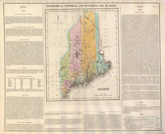Geographical, Historical  and Statistical Map of Maine