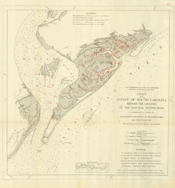 Old World Auctions Auction 128 Lot 374 [Lot of 4] Chart of the Coast of South Carolina