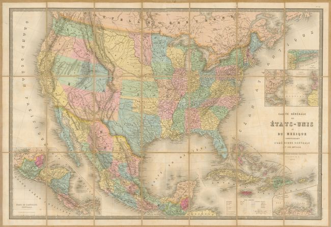 Carte Generale des Etats-Unis et du Mexique Comprenant L'Amerique Centrale et les Antilles