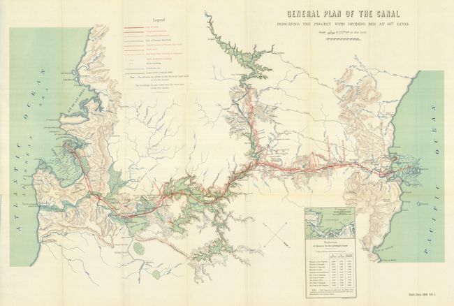 General Plan of the Canal Indicating the Project with Dividing Bed at 68 ft. Level