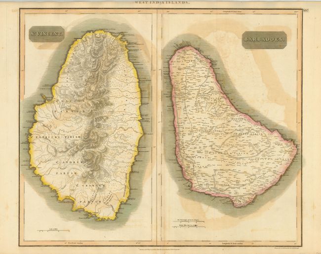West India Islands.  St Vincent [on sheet with] Barbadoes