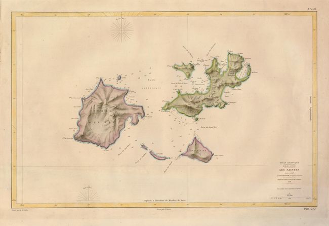 Ocean Atlantique Mer des Antilles Les Saintes Levees en 1803