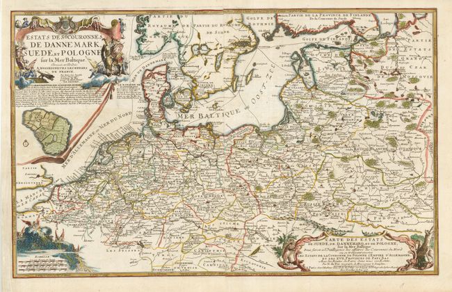 Estats des Couronnes de Dannemark, Suede, et Pologna sur la Mer Baltique