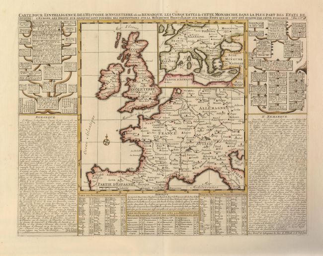 Carte pour l'Intelligence de l'Histoire d'Angleterre ou on Remarque les Conquests de Cette Monarchie