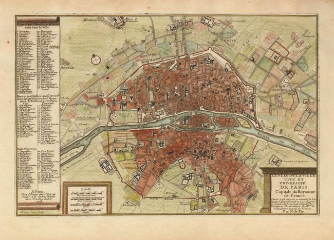 Le Plan de la Ville, Cite, et Universite de Paris:  Capitale du Royaume de France