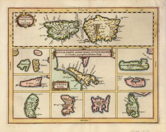 Insular Aliquot Aegaei Maris Antiqua Descrip.  Ex Conatibus Geographicis Abrahami Ortely