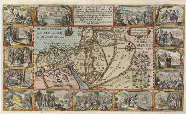 Tabula Geographica, in Qua Iisraelitarum, AB AEgypto ad Kenahanaeam usque profectiones omnes, et stationes deseribuntur Auctore, D.R.M. Mathes