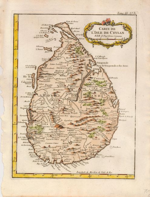 Carte de l'Isle de Ceylan