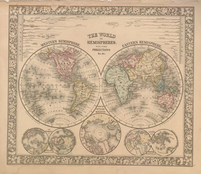 The World in Hemispheres [in set with] Map of the World on the Mercator Projection [and] Map of North America  [and] Map of South America  [and] Map of Europe  [and] Map of Asia  [and] Map of Africa...  [and] Map of Oceanica 