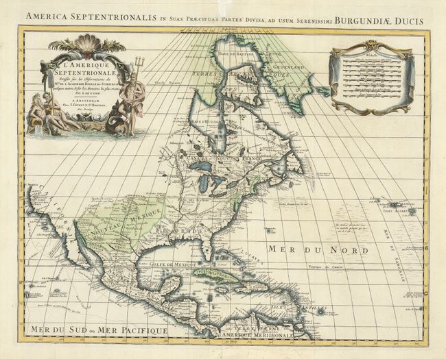 L'Amerique Septentrionale Dressee sur les Observations de Mrs. de l'Academie Royale des Sciences