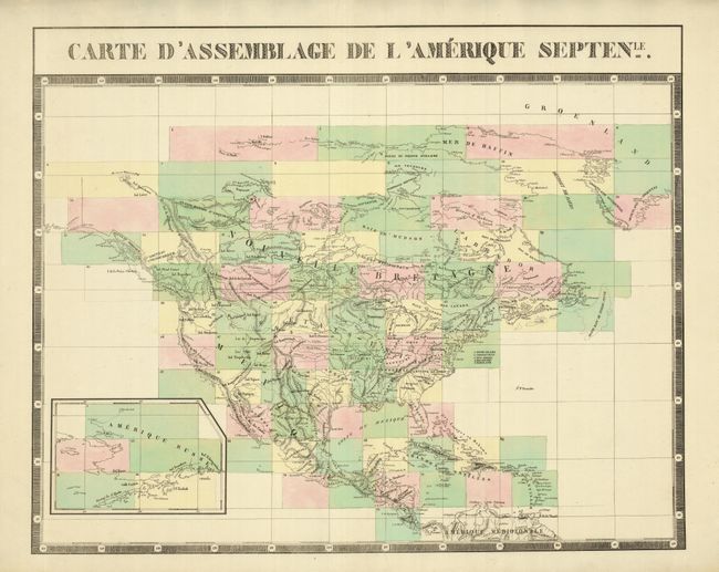 Carte d'Assemblage de l'Amerique Septenle.